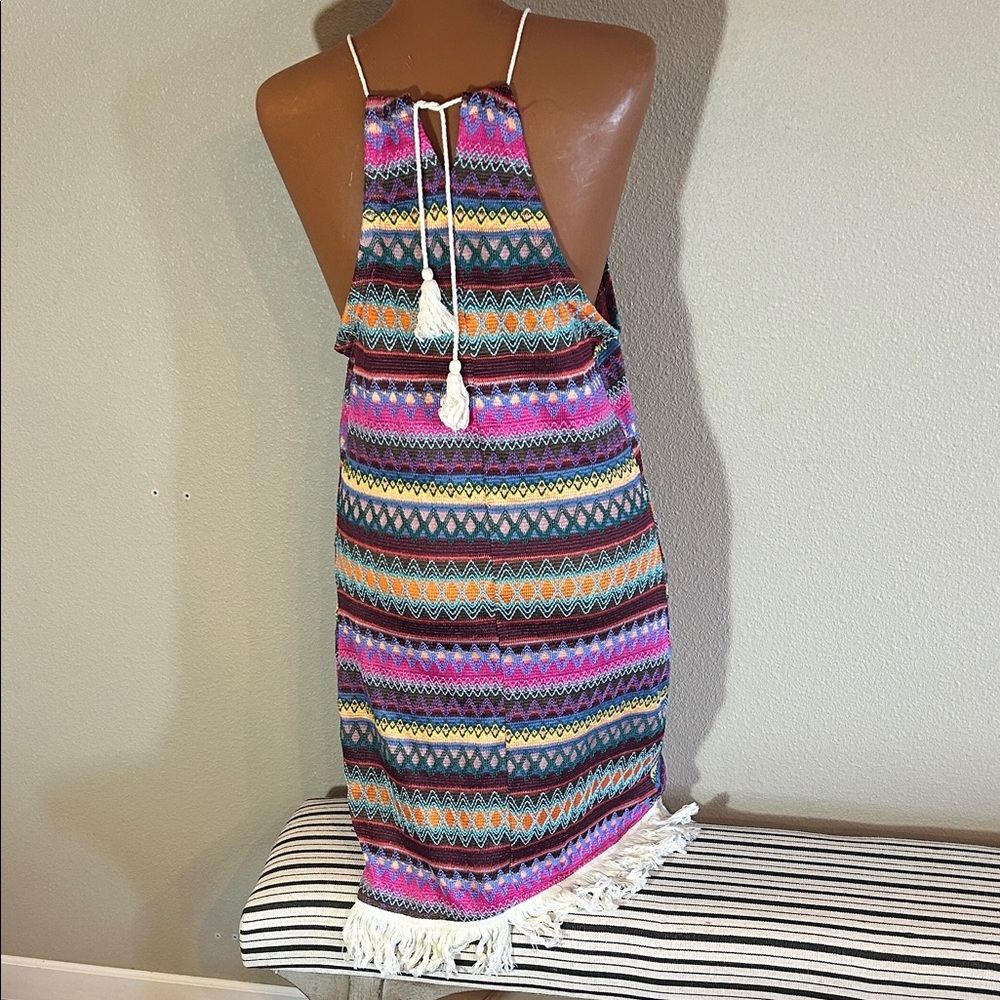Colorful Patterned Mini Dress - Picture 3 of 4